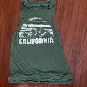 Green California tank top